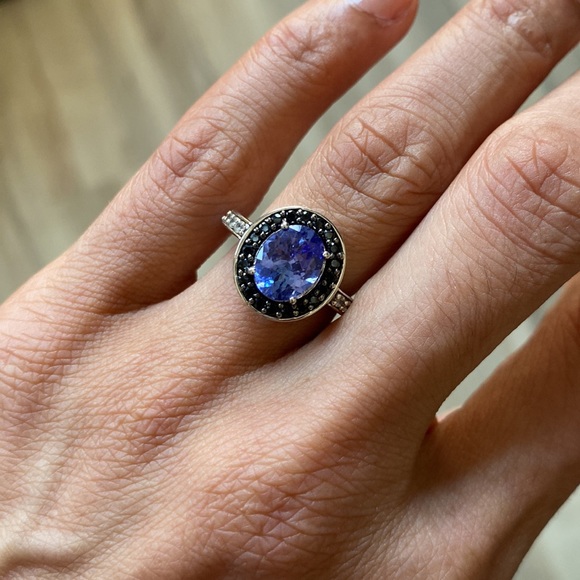 Tanzanite, zircon and onyx ring! - Picture 4 of 5
